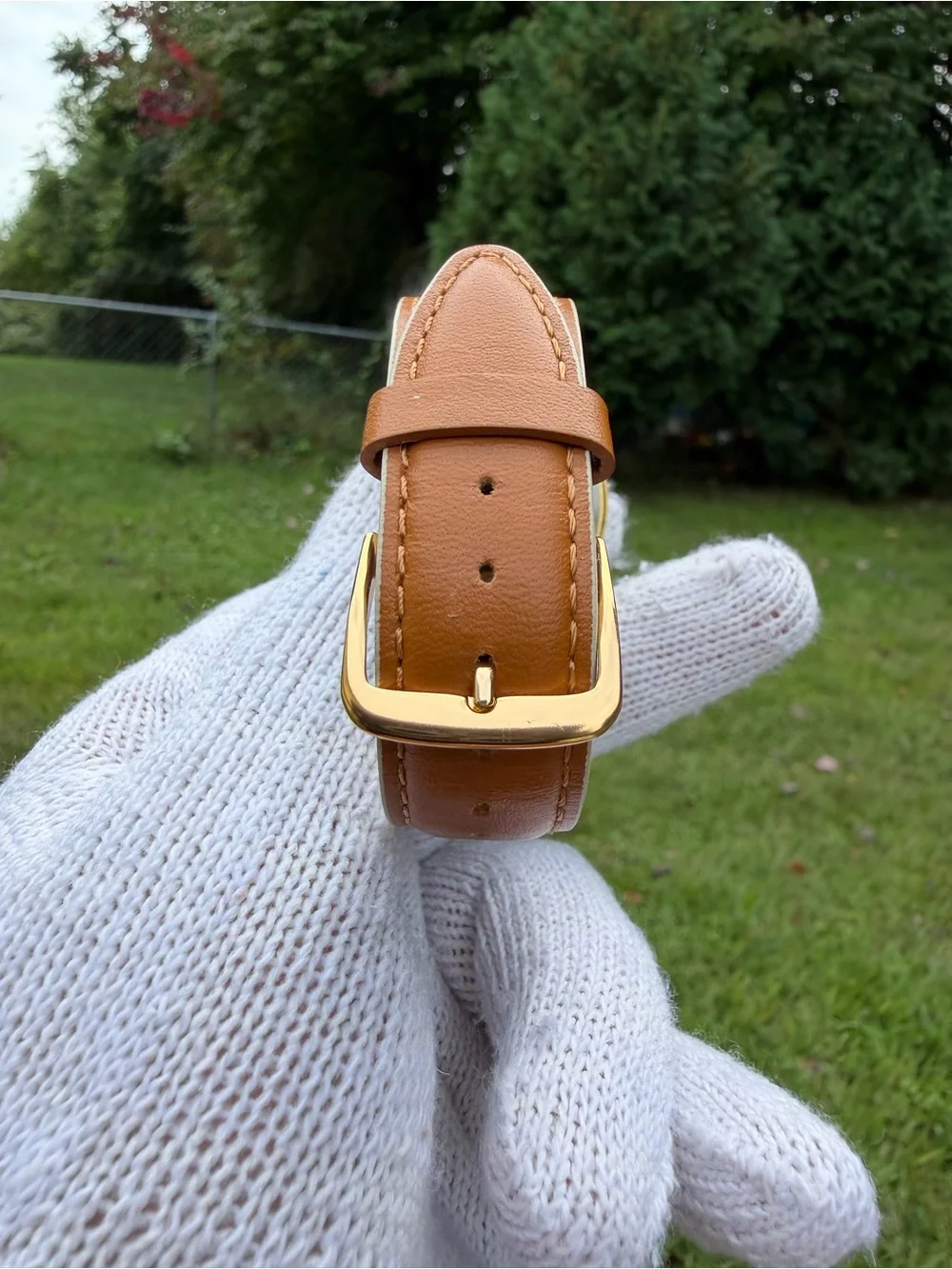 Timex Easy Reader 38mm Watch Gold Tone Case Cream Dial Brown Leather TW2R62700